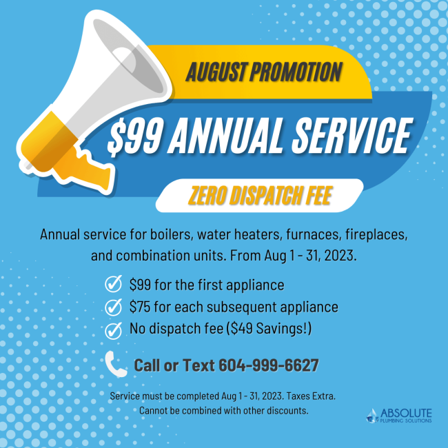 $99 Annual Service Zero Dispatch Fee
