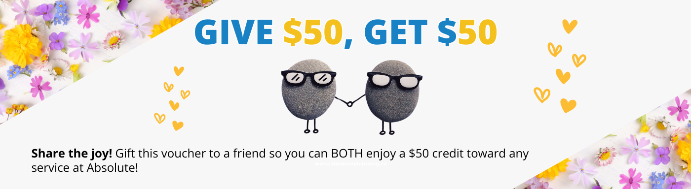 Give $50, Get $50 with Absolute Plumbing Solutions!